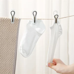 24/36pcs Clothes Pins With Storage Basket Plastic Laundry Hanging Pegs Clips Household Food Clip Socks Underwear Rack Holder - Image 3