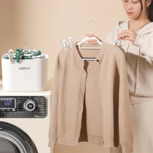 24/36pcs Clothes Pins With Storage Basket Plastic Laundry Hanging Pegs Clips Household Food Clip Socks Underwear Rack Holder - Image 5