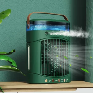 Multi-function Air Conditioning Cooling Fan Mini Desktop Spray Refrigeration Night Light USB Charging Humidification - Image 2