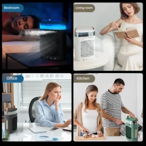 Multi-function Air Conditioning Cooling Fan Mini Desktop Spray Refrigeration Night Light USB Charging Humidification - Image 5