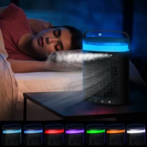 Multi-function Air Conditioning Cooling Fan Mini Desktop Spray Refrigeration Night Light USB Charging Humidification - Image 6