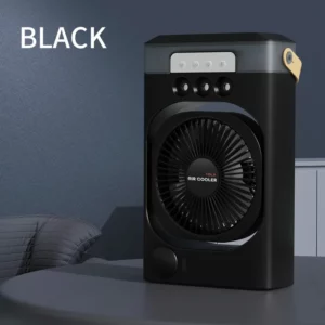 Portable air conditioning fan household 5000 mA desk humidifier small fan office three hole spray fan with color night light - Image 6