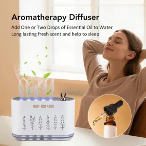 700ml Air Humidifier USB Essential Oil Diffuser 7 LED Lights Aromatherapy Mist Maker Humidifier for Car Home Bedroom with Timer - Image 4