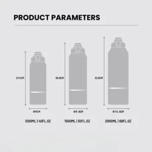 Tyeso 1200ML Large Capacity Insulated Water Bottle Portable Travel Mug Handle Leak-Proof Lid for Outdoor Sports Hiking Drinkware - Image 6
