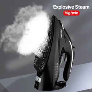 Professional Steam iron For Household Appliance 2200W Cloth Iron With Strong Steam Ceramic Soleplate With Fast Heating - Image 2
