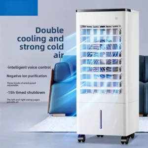 Air Conditioner Fan Refrigeration Super Strong Wind Electric Fan Mobile Small Household Air Cooler Plus Water Ice Circulation - Image 1
