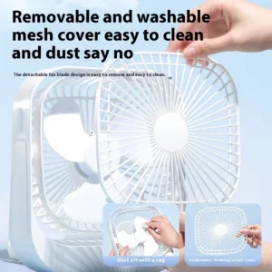 Desktop digital display large wind power electric household office small fan charging and plugging dual-purpose circulating fan - Image 5