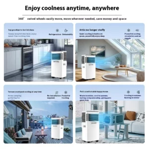 BECHAMEL Extra Large Electric Mobile Air Conditioner Compressor Cooling for Bedroom Living Room Rental Dehumidifier Dual-Use No - Image 3