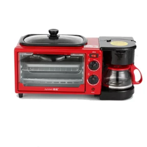 3 In 1 Electric Breakfast Machine Sandwich Maker Multifunction Coffee Maker Mini Oven Household Bread Pizza Frying Pan - Image 2