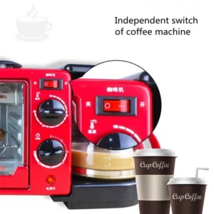 3 In 1 Electric Breakfast Machine Sandwich Maker Multifunction Coffee Maker Mini Oven Household Bread Pizza Frying Pan - Image 6