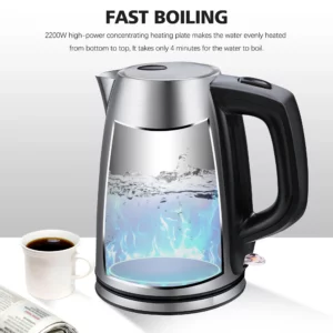1.7L Electric Kettle Stainless Steel Kettle Cordless 2200W Household Kitchen Fast Heating Boiling Teapot Pot For Gift Sonifer - Image 4