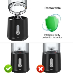 450ML Portable Electric Blender USB Rechargeable Cordless Juicer High Powerful Juicer Cup For Smoothie Milkshake Juice Food - Image 3