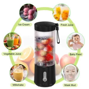 450ML Portable Electric Blender USB Rechargeable Cordless Juicer High Powerful Juicer Cup For Smoothie Milkshake Juice Food - Image 5