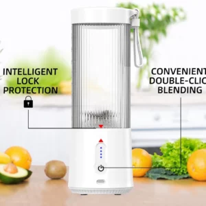 450ML Portable Electric Blender USB Rechargeable Cordless Juicer High Powerful Juicer Cup For Smoothie Milkshake Juice Food - Image 6