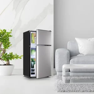2.4 Cu.Ft Small Refrigerator with Freezer Featuring Removable Plastic Shelves Compact Design Ideal for Home Office Dormitory or - Image 3