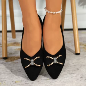 Spring Autumn Popular Single Shoes Women's Pointed Toe Flat Bottom Shoes Bean Bean Shoes Pregnant Women Shoes Korean Style Versa - Image 5