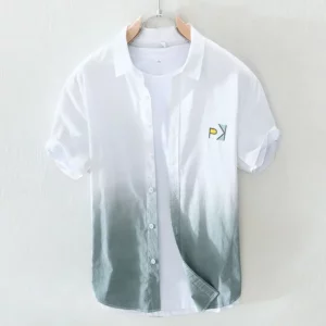 Japanese Casual Short-sleeved Shirt for Men in Summer New Simple Trendy and Fashionable Versatile Loose Thin Cardigan - Image 2