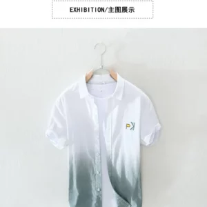 Japanese Casual Short-sleeved Shirt for Men in Summer New Simple Trendy and Fashionable Versatile Loose Thin Cardigan - Image 3