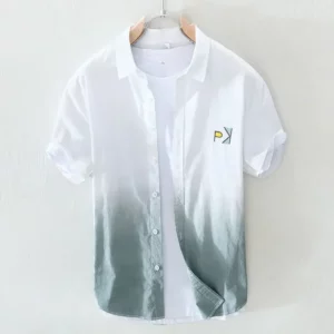 Japanese Casual Short-sleeved Shirt for Men in Summer New Simple Trendy and Fashionable Versatile Loose Thin Cardigan - Image 5