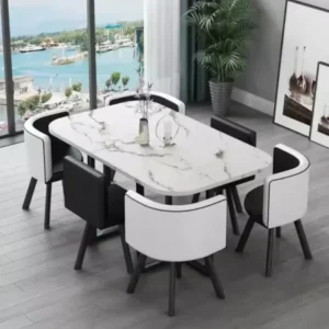 Dining Table, Rectangular for Dining Room/living Room, Kitchen Table Set with Metal Legs Customizable - Image 4