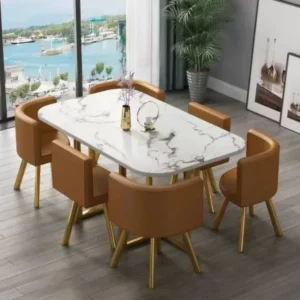 Dining Table, Rectangular for Dining Room/living Room, Kitchen Table Set with Metal Legs Customizable - Image 5