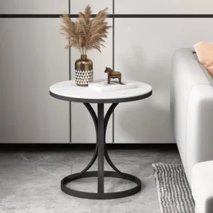 Luxury Coffee Tables Modern Circular Side Table Decoration Tea Tables Living Room Center Desks Aesthetic Marble Round Furniture - Image 3
