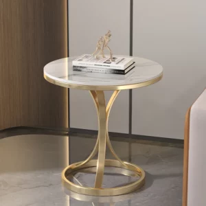Luxury Coffee Tables Modern Circular Side Table Decoration Tea Tables Living Room Center Desks Aesthetic Marble Round Furniture - Image 4