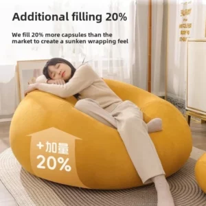 Beanbag Lazy Bean Bag Tatami Household Bedroom Living Room Reclining Small Simple Chair Apartment - Image 5