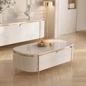 Designer Storage Coffee Table Space Saving Drawers Italian Minimalist Japanese Side Table Designer Books Meubles Home Furniture - Image 1