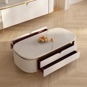 Designer Storage Coffee Table Space Saving Drawers Italian Minimalist Japanese Side Table Designer Books Meubles Home Furniture - Image 5