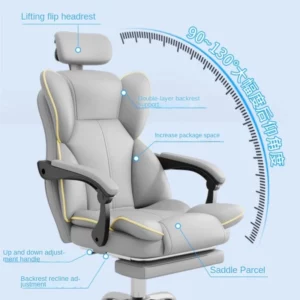 OMGD Computer Chair Office Chair Ergonomics Esports Chair Comfortable Sedentary Boss Swivel Chair Back Study Desk Chair - Image 6