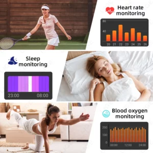 LIGE New 1000mAh Battery Smart Watch Women 2.04” HD Screen Bluetooth Call Heart Rate Monitor IP68 Sports Waterproof Smartwatches - Image 3