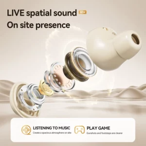 Mini Invisible Sleep Headphones ,LED Screen Fast Pairing,1.2mm Slim Comfort Earbuds, 35H Battery Noise Blocking with Mic - Image 3