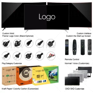 Hotel Room LED Tv Television 75 Inch With Android WebOs System 4K Smart Tv Curved Tv - Image 5