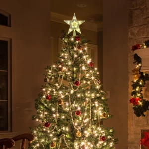 15cm Christmas Tree Top Star Light LED Glowing Star Lamp Xmas Tree Decoration Home Xmas Party Supplies Navidad Noel - Image 4