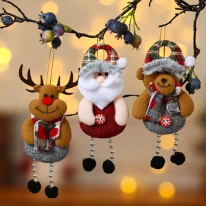 4pcs Christmas Tree Decorations Hanging Christmas Ornaments Set Snowman Decorations Hanging Pendants - Image 2