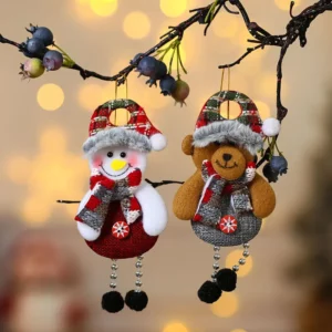 4pcs Christmas Tree Decorations Hanging Christmas Ornaments Set Snowman Decorations Hanging Pendants - Image 5