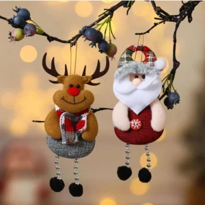 4pcs Christmas Tree Decorations Hanging Christmas Ornaments Set Snowman Decorations Hanging Pendants - Image 3