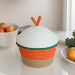 Woven Cotton Rope Storage Baskets-Fruits/Clothes/Toys Eco-Friendly Organizer for Home/Picnic/Camping Soft Textured & Stylish - Image 5