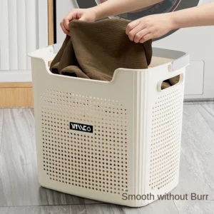 Foldable Laundry Hamper Ventilated Design Mildew-Resistant Collapsible Storage Basket with Handles Dorm Bathroom Laundry basket - Image 3