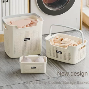 Foldable Laundry Hamper Ventilated Design Mildew-Resistant Collapsible Storage Basket with Handles Dorm Bathroom Laundry basket - Image 4