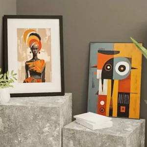 3pcs Abstract Ethnic Posters African Wall Art Set Afro Bohemian Canvas Painting Decor Black Woman Art Bedroom Living Room Decor - Image 2