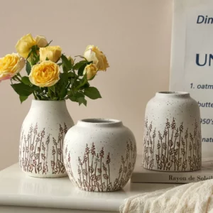 Countryside Style Ceramic Small Vase Lavender Water Nourishing Vase Living Room Table Decoration and Accessories Home Decoration - Image 3