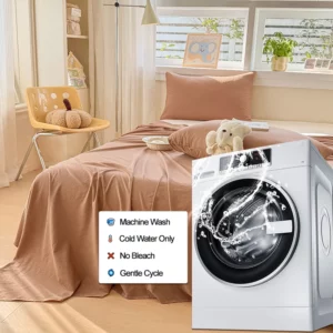 Double-Layer Weave Bed Flat Sheet 1 Pc for Single/Double Bed Top Sheets Full/Queen/King Flat Bedsheets Bed Linen Sheet Home - Image 5