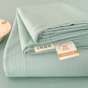 Double-Layer Weave Bed Flat Sheet 1 Pc for Single/Double Bed Top Sheets Full/Queen/King Flat Bedsheets Bed Linen Sheet Home - Image 7