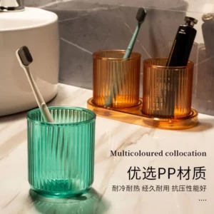 Bathroom Cup Simple Toothbrush Cup Hotel Gargle Cup Home Water Juice Cup Anti-fall Colorful Plastic Cup Bathroom Home Decor Gift - Image 4