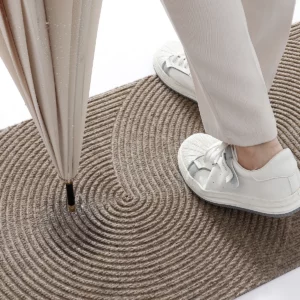 3D Grooved Geometric Entrance Mat, Professional Scraper Doormat, Stops Dirt & Water, Anti-Slip, Slim Edge Won't Jam Door - Image 3