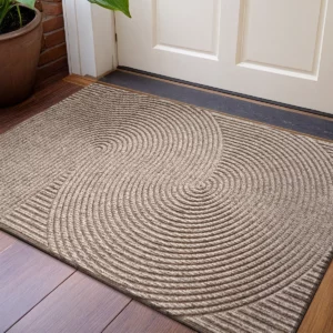 3D Grooved Geometric Entrance Mat, Professional Scraper Doormat, Stops Dirt & Water, Anti-Slip, Slim Edge Won't Jam Door - Image 5