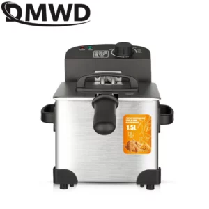 1.5L Electric Deep Fryer Household Intelligent Temperature adjustable Frying Machine Visualization Multicooker Removable Basket - Image 2