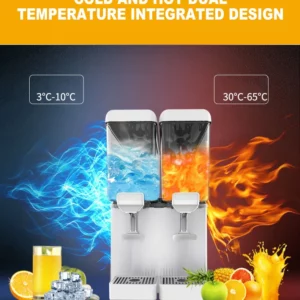 Commercial Automatic Two-cylinder Beverage Machine Hot Cold Drinking Juicer Machine Milk Tea Juicer Machine Stall Equipment - Image 3